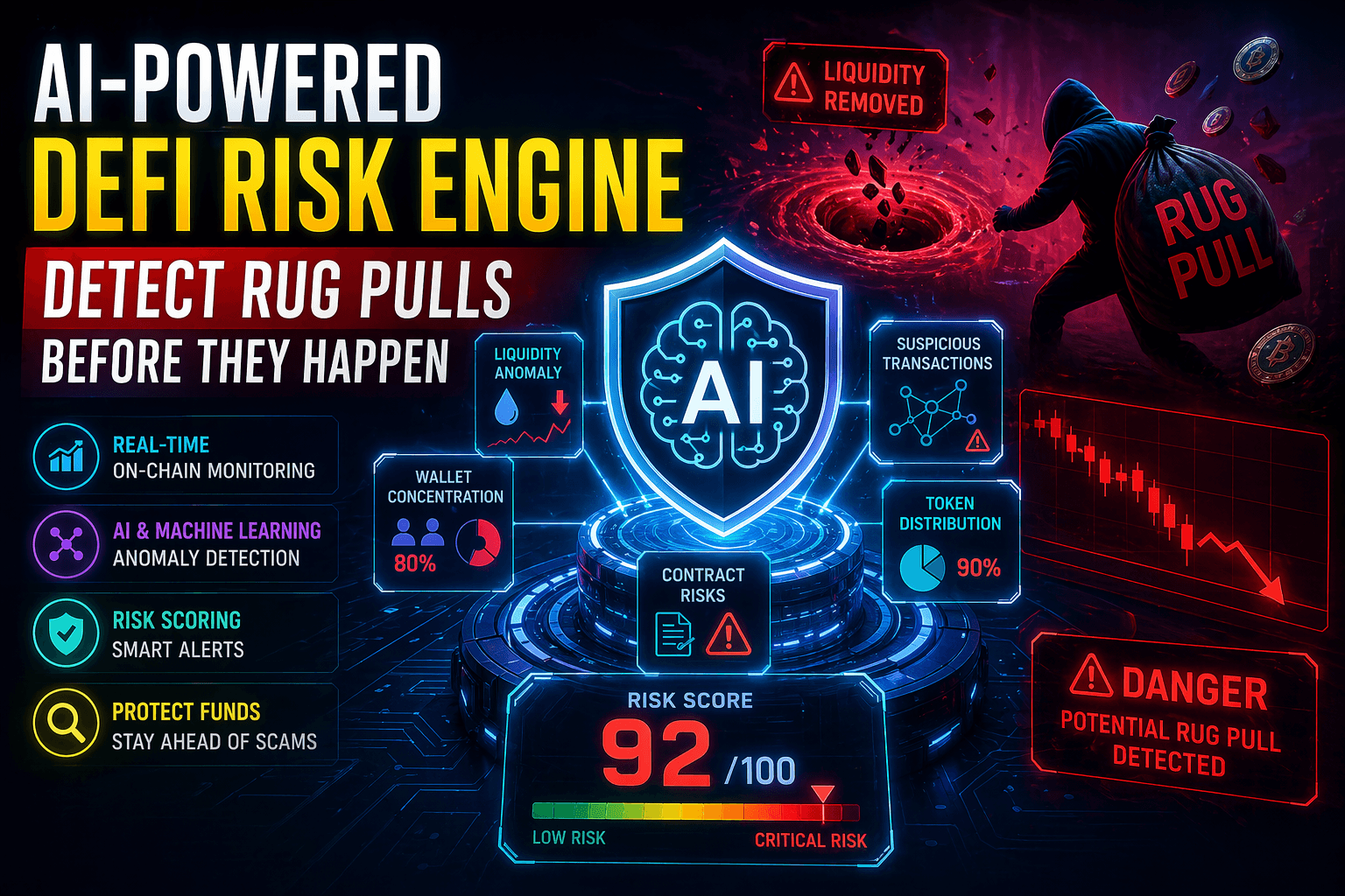 AI-Powered DeFi Risk Engine for Rug Pull Detection