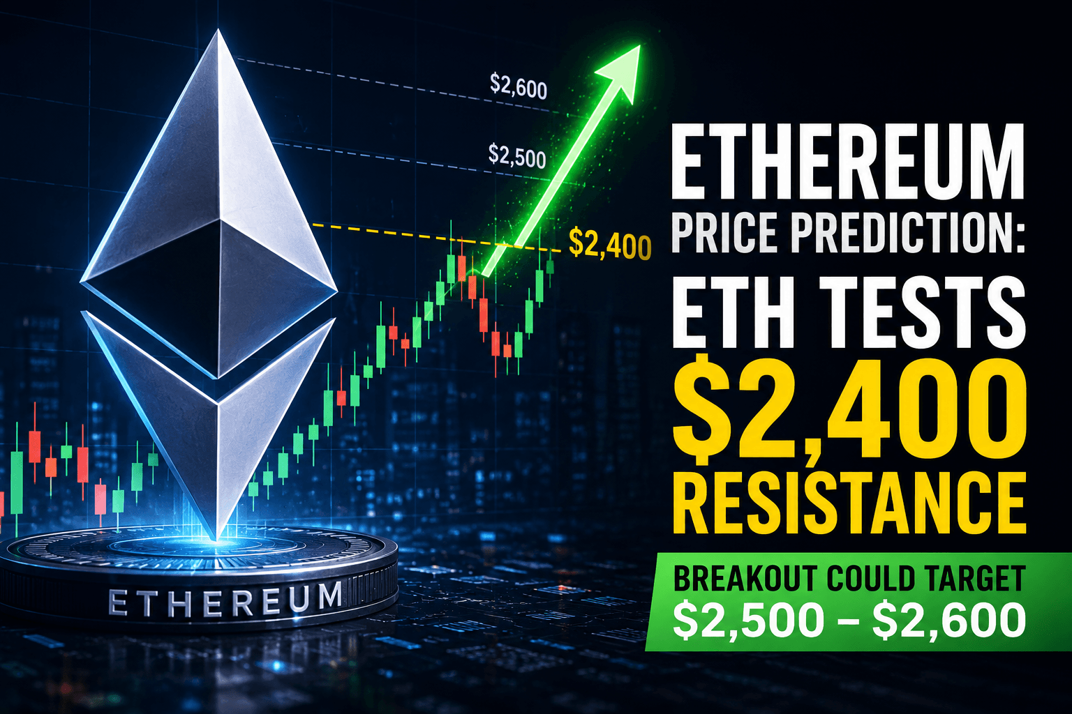 Ethereum Price Prediction: ETH Tests $2,400 Resistance as On-Chain Activity Climbs